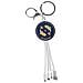 Cavo Usb 3 In 1 Micro-usb / Usb-c / Lightning Design Portachiavi Astrologia Pesci, Bianco - Foto miniatura 1