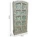 Armadio In Legno Artigianale Blu 93x42x207h - Foto miniatura 4