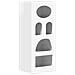 Credenza Bianco Lucido 40 x 35 x 100,5 cm Legno multistrato - Foto miniatura 1