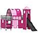 Struttura del letto loft per bambini Nero e rosa 107 x 200 cm - Foto miniatura 1