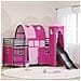 Struttura del letto loft per bambini Nero e rosa 107 x 200 cm - Foto miniatura 2