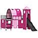 Struttura del letto loft per bambini Nero e rosa 107 x 200 cm - Foto miniatura 4