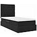 Letto con contenitore e materasso Nero 90 x 200 cm Velluto - Foto miniatura 5