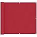 Schermo da balcone Rosso 100 x 600 cm Tessuto Oxford - Foto miniatura 1