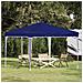 Tenda per feste a pop-up 288 x 288 x 245 cm Blu Tessuto Oxford - Foto miniatura 2