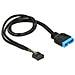 ICOC USBH-29F3M-45 - Cavo Interno USB3.0 19 pin Maschio / USB2.0 9 pin Femmina 45cm - Foto miniatura 1