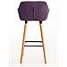 Sgabello Bar Grant Tessuto Sfoderabile I Sedia Alta Cucina Telaio in Legno di Faggio I Sgabello Bancone con Schienale E Poggiapiedi Viola - Foto miniatura 4