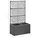 Letto Rialzato A Traliccio 2 Vasi 58x30x107 Cm Polyrattan Nero - Foto miniatura 7