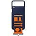 Custodia Silicone Cover Con Cinturino Ef-gf711tnegww Per Galaxy Z Flip 3 2021 Sm-f711 Blu - Foto miniatura 3