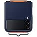 Custodia Silicone Cover Con Cinturino Ef-gf711tnegww Per Galaxy Z Flip 3 2021 Sm-f711 Blu - Foto miniatura 2