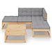 Set Divani da Giardino 5 pz con Cuscini Legno Massello di Pino - Foto miniatura 3