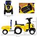 Trattore Per Bambini Cavalcabile Con Rimorchio, Rastrello E Pala 12-36 Mesi - Giallo - Foto miniatura 3