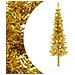 Albero Natale Artificiale Sottile A Metà Con Supporto Oro 120cm - Foto miniatura 1