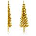 Albero Natale Artificiale Sottile A Metà Con Supporto Oro 120cm - Foto miniatura 7