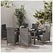 Set Da Pranzo Da Giardino 7 Pz Con Cuscini In Polyrattan Grigio - Foto miniatura 1