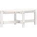 Tavolino da Salotto Bianco 87x48x35cm in Legno Massello di Pino - Foto miniatura 2