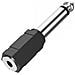 00205195 Adattatore Per Inversione Del Genere Dei Cavi 3.5mm 6.3mm Nero, Argento - Foto miniatura 1