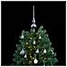 Albero Natale Incernierato Con 300 Led E Palline 240 Cm - Foto miniatura 2
