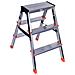 Scala Pieghevole A 3 Scalini 120397 Argentato Alluminio - Foto miniatura 4