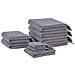 Set Di 9 Asciugamani Cotone Grigio Atiu - Foto miniatura 3