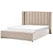 Letto Matrimoniale Ad Acqua Velluto Beige Con Panca Portaoggetti 180 X 200 Cm Noyers - Foto miniatura 2