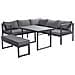 Set Di Mobili Da Giardino Grigio Scuro A 6 Posti Marbella Divano + Panca - Foto miniatura 1