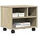 Supporto Per Stampante Con Ruote Rovere Sonoma 41x32x34,5 Cm - Foto miniatura 3