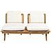 Set Da Giardino Con Tavolo 4 Posti Accadia Legno Di Acacia Certificato Beige Chiaro - Foto miniatura 3