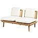 Set Da Giardino Con Tavolo 4 Posti Accadia Legno Di Acacia Certificato Beige Chiaro - Foto miniatura 4