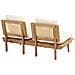 Set Da Giardino Con Tavolo 4 Posti Accadia Legno Di Acacia Certificato Beige Chiaro - Foto miniatura 5