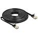 Cavo di rete RJ45 Cat. 6A maschio-maschio con chiusura robusta e cavo piatto grezzo Cat. 7 U /FTP da 10 m nero - Foto miniatura 1