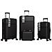 Set 4 Valigie Rigide In Abs Da Viaggio Nero Con Ruote Easy Roll E Beauty Case - Foto miniatura 1