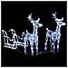 Decorazione Natalizia Renne E Slitta 160 Led 130 Cm In Acrilico - Foto miniatura 2