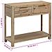 Tavolo Consolle 82x33x73 Cm In Legno Massello Di Acacia - Foto miniatura 6