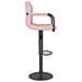 Sgabello Da Bar Rosa In Velluto - Foto miniatura 3