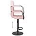 Sgabello Da Bar Rosa In Velluto - Foto miniatura 5