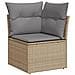 Set Divani da Giardino 7 pz con Cuscini Beige in Polyrattan - Foto miniatura 4