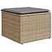 Set Divani da Giardino 7 pz con Cuscini Beige in Polyrattan - Foto miniatura 6