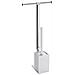 Colonnina Portarotolo E Scopino Wc Acciaio Inox E Resine Termoplastiche Serie Rainbow Ra32 Bianco - Foto miniatura 2