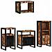 Set di mobili per il bagno 4 pcs Legno massello riciclato - Foto miniatura 2