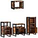Set di mobili per il bagno 4 pcs Legno massello riciclato - Foto miniatura 3
