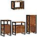 Set di mobili per il bagno 4 pcs Legno massello riciclato - Foto miniatura 9