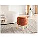 Pouf Contenitore Hawley Ciniglia Marrone Dorato - Foto miniatura 1