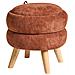 Pouf Contenitore Hawley Ciniglia Marrone Dorato - Foto miniatura 2