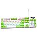 Tastiera Meccanica Cablata Retroilluminata Arcobaleno Interruttore Blu Hot-swappable 104 Tasti White+green - Foto miniatura 1