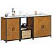 Set di Stoccaggio per Cucina 3 pcs Ruggine 210 x 50 x 92 cm - Foto miniatura 3