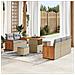 Set Divano da Giardino con cuscino 8 pcs Beige Poly Rattan - Foto miniatura 2