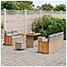 Set Divano da Giardino con cuscino 8 pcs Beige Poly Rattan - Foto miniatura 3