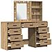 Tavolo da Trucco con cassetto 3 pcs Marrone 40 x 41 x 135 cm - Foto miniatura 8