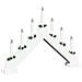 Ponte con Candele di Natale con 7 LED Bianco 39.5 x 5 x 29 cm - Foto miniatura 8